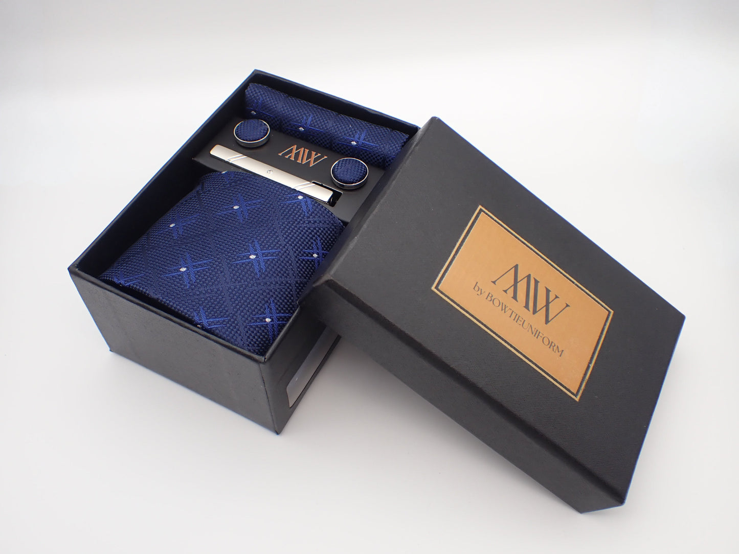 Sparkle Star Galaxy Space Necktie Set / Pocket Square Tie Bowtie Cufflinks Set / Wedding Tie / Tie Clips / Gift for him Mens Groomsmen Gift